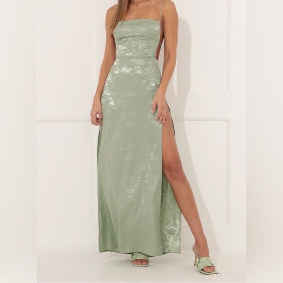 Lucy in the Sky | Dresses | Lucy In The Sky Sage Green Satin Dress Small |  Poshmark
